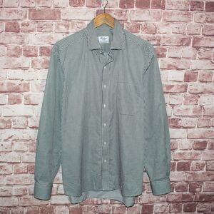 Stenstroms Men's Fitted Button up Dress Shirt Grid Check Size 43